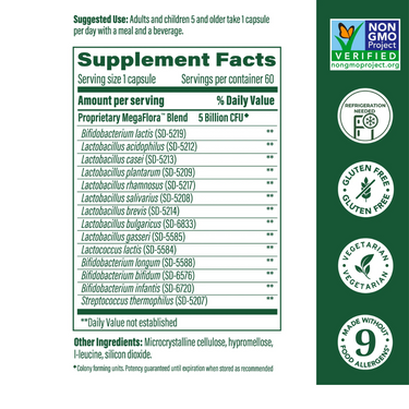 MegaFlora Kids Probiotic - 14 Strains - 5 Billion live cultures